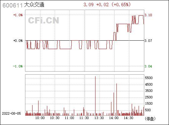 大众今日股价（大众股票行情600611）