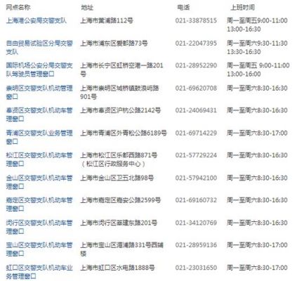 上海车辆年检时间（上海车辆年检时间表）
