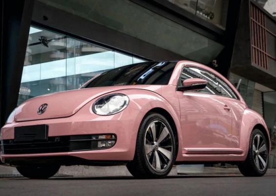 大众粉色汽车（大众粉色汽车图片）-图3