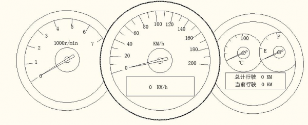 仪表盘简易图（仪表盘简笔画图片）