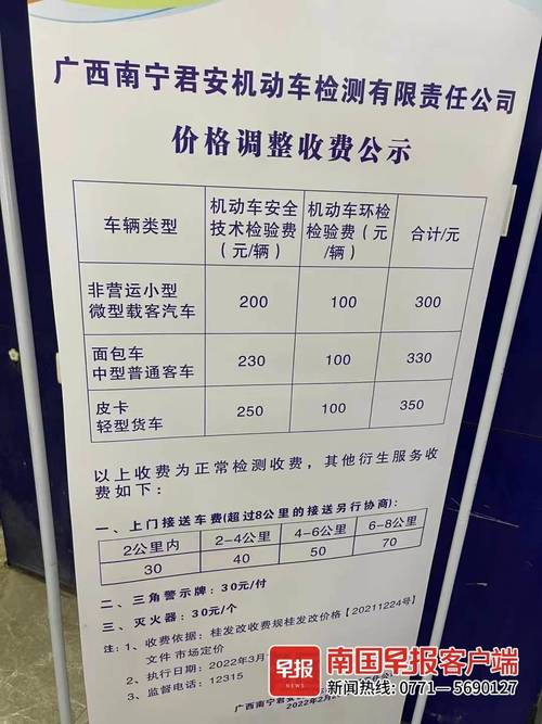 南宁车年检多少钱(南宁汽车年检要多少钱)-图1 南宁车年检多少钱(南宁汽车年检要多少钱)-图1