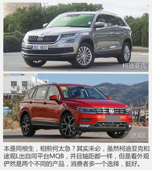 途观l对比柯迪亚克哪个好