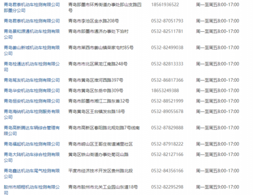青岛年检地点(青岛 年检)-图1 青岛年检地点(青岛 年检)-图1