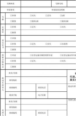 年检验车表格（检车年检表）